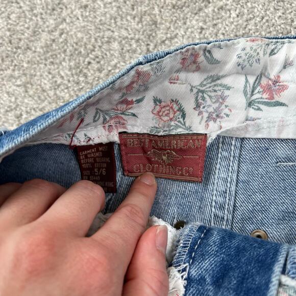 Vintage Best American Clothing Co. Denim Floral Pocket High Waisted Jeans (2) - Picture 5 of 14